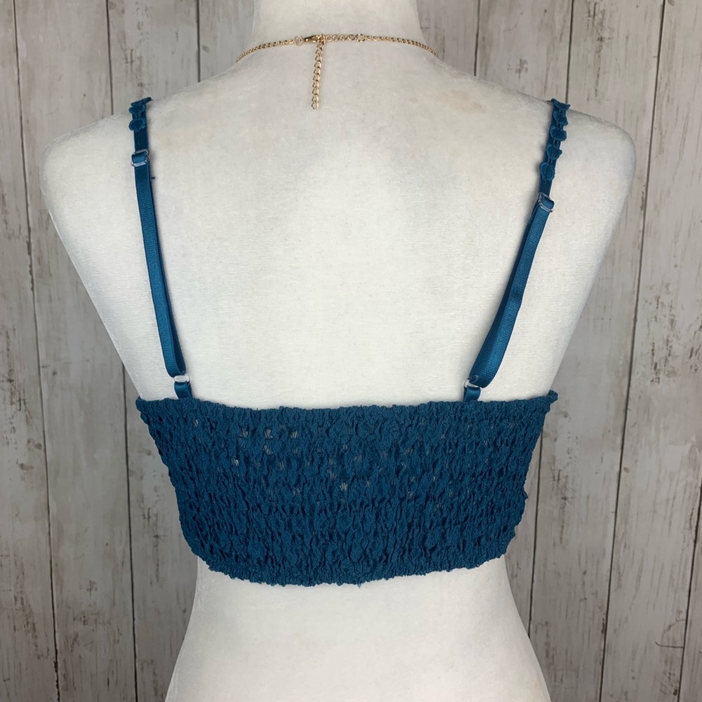 🔥SUNRISE TO SUNSET🔥BLUE LACE BRA BRALETTE TOP S/M/L NWT - Picture 7 of 8
